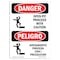 Signmission Safety Sign, OSHA Danger, 14" Height, Aluminum, Open Pit Proceed With Caution Bilingual Spanish OS-DS-A-1014-VS-1508 - alternate 1